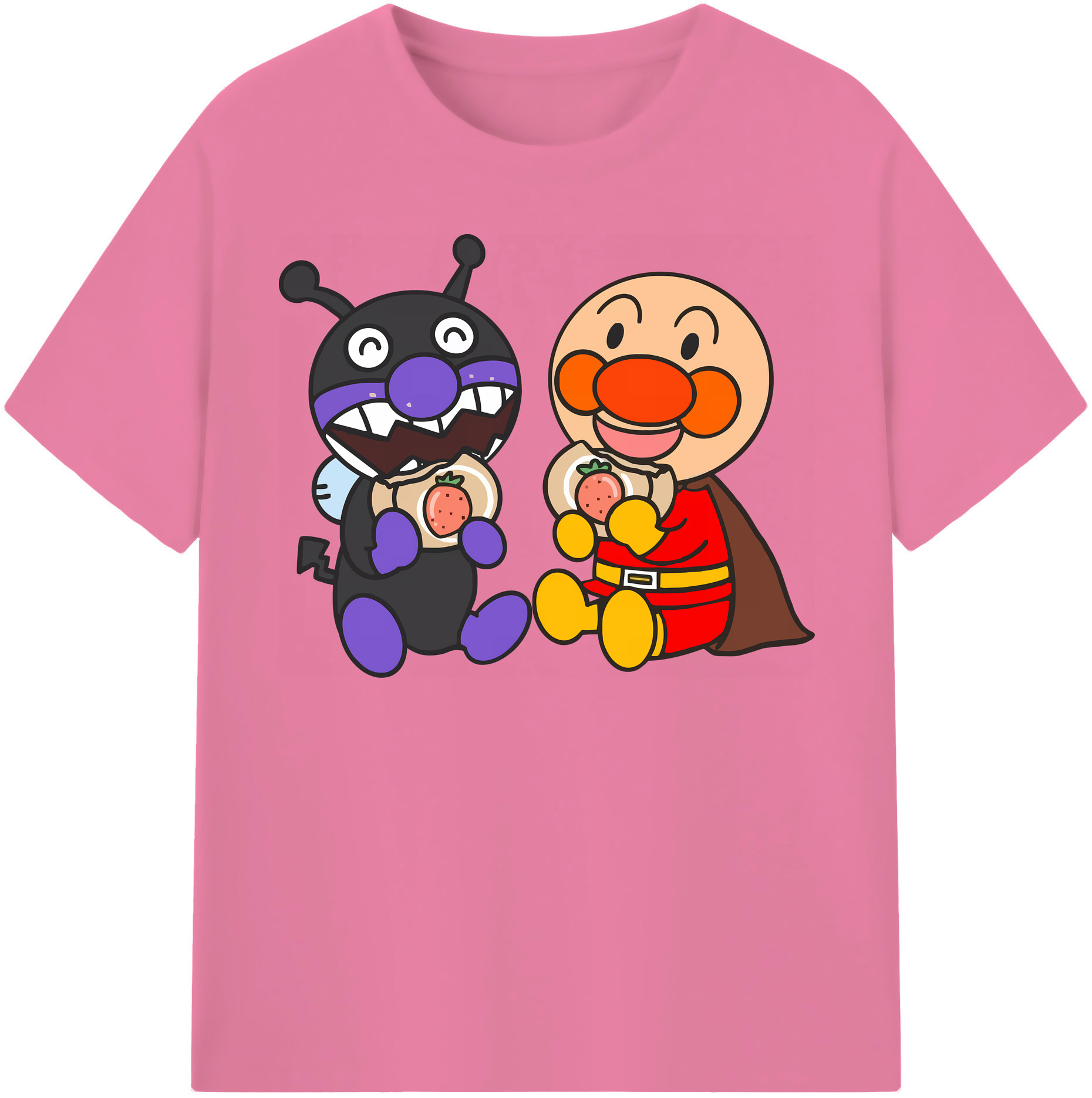 （画像用） アンパンマン Anpanman 綿100％半袖Tシャツ（フロントプリント）
